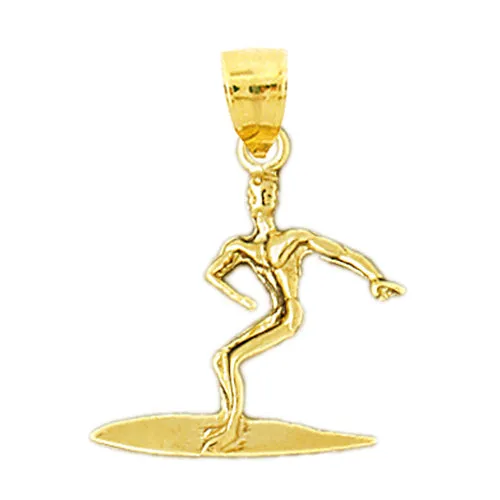 14K Gold Beach Surfer Pendant Goldia PreStyled Sets