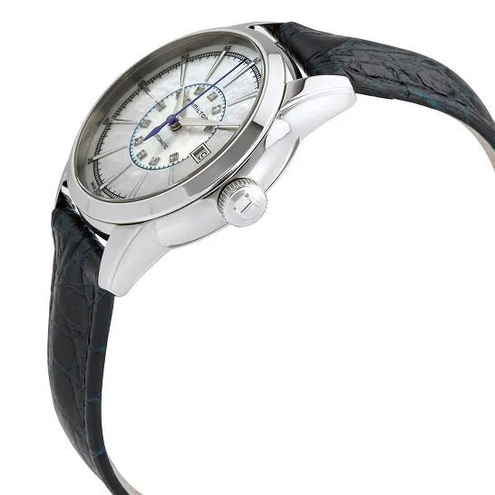 Original Hamilton Railroad White Mother Of Pearl Dial Blue Leather Ladies Watch H40405691 JMS always Watches