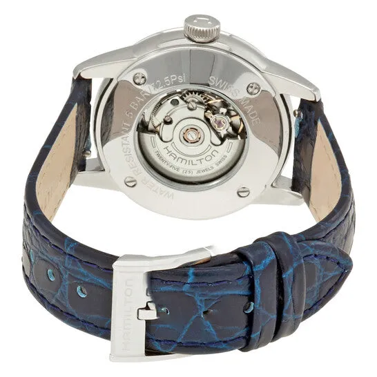 Original Hamilton Railroad White Mother Of Pearl Dial Blue Leather Ladies Watch H40405691 JMS always Watches