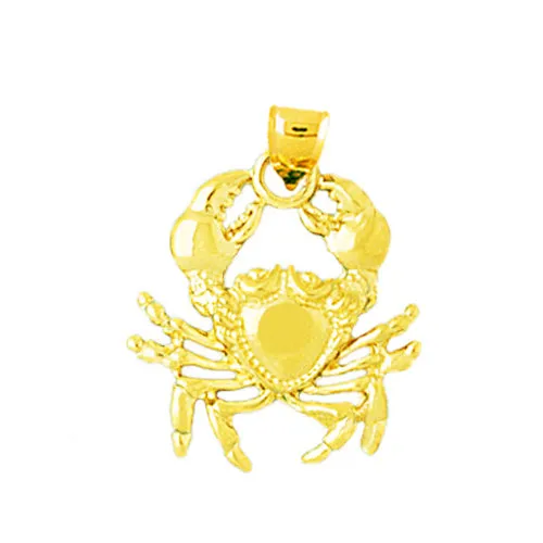 PreStyled Sets Goldia 14K Gold 18MM Crab Pendant