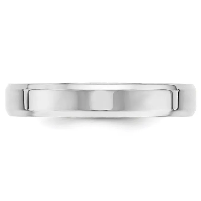 Rings Goldia Solid 10K White Gold 4mm Bevel Edge Comfort Fit MensWomens Wedding Band Ring Size 125 Rings Goldia Solid 10K White Gold 4mm Bevel Edge Comfort Fit MensWomens Wedding Band Ring Size 125