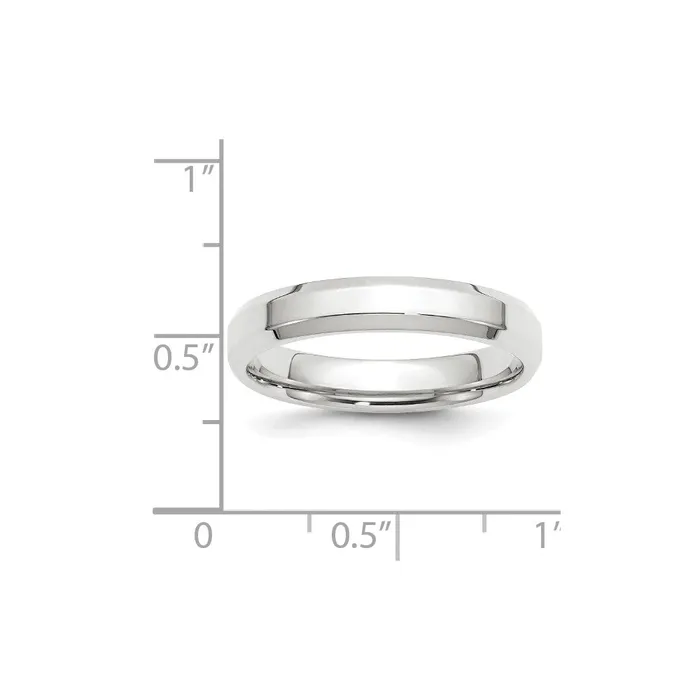 Rings Goldia Solid 10K White Gold 4mm Bevel Edge Comfort Fit MensWomens Wedding Band Ring Size 125 Rings Goldia Solid 10K White Gold 4mm Bevel Edge Comfort Fit MensWomens Wedding Band Ring Size 125