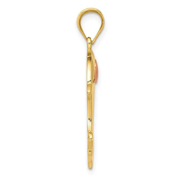 14k Two Tone Dolphin wHeart Pendant TreasureFineJewelers Rings