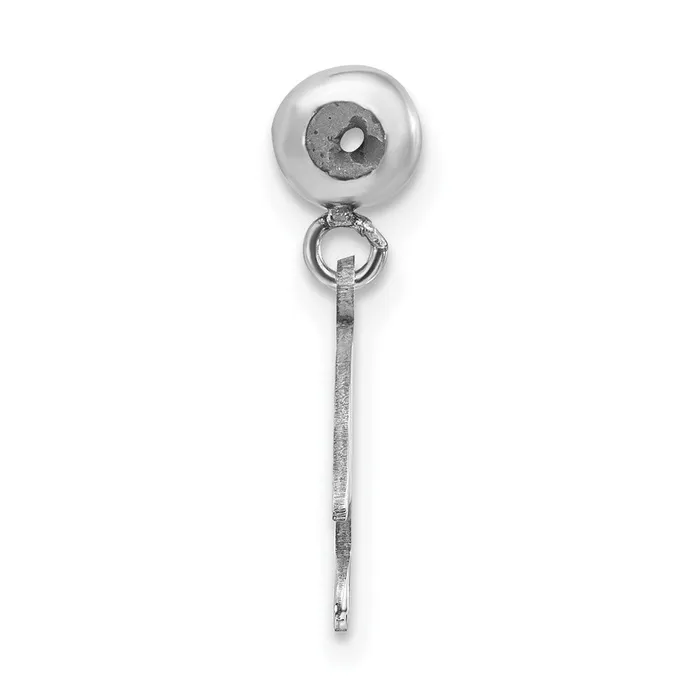 Rings TreasureFineJewelers Sterling Silver Rhodiumplated MeMi Dolphin Charm