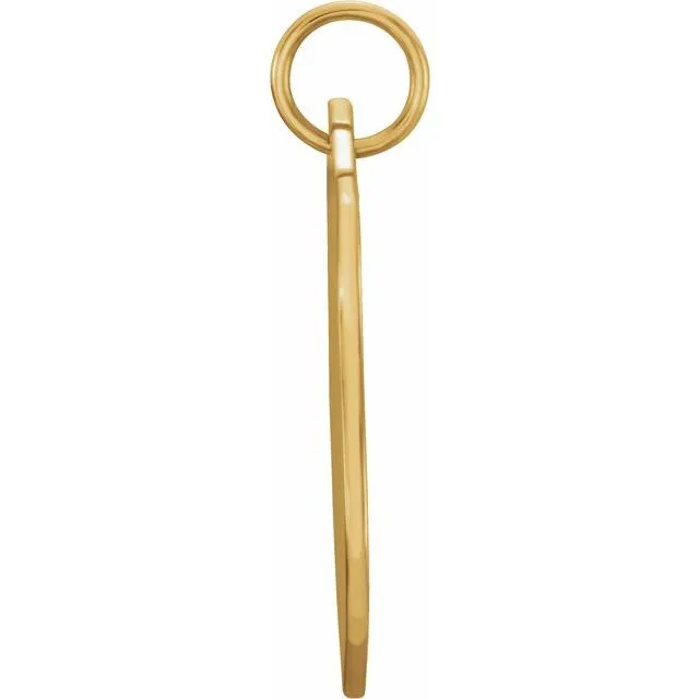 TreasureFineJewelers 14K Yellow Gold 221x141 mm Shield Pendant PreStyled Sets