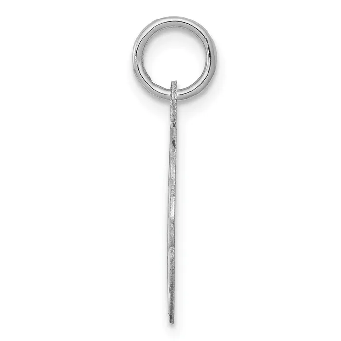 TreasureFineJewelers Rings Sterling Silver Rhodiumplated Graduation Day Disc Charm