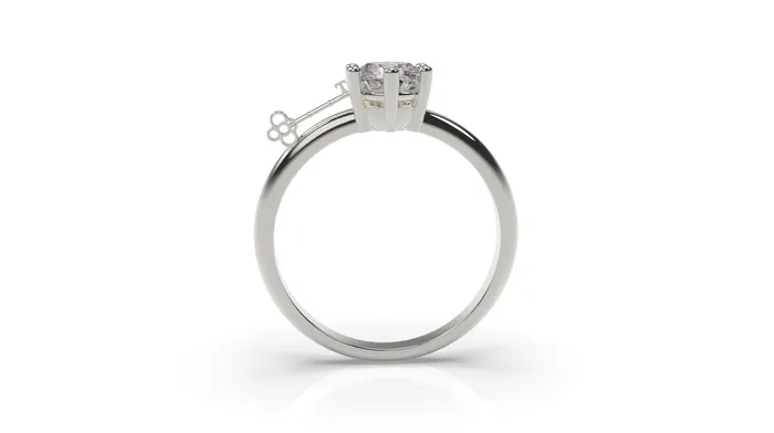 Key Engagement Ring Key Ring White Gold Skeleton MyUniqueRing Rings