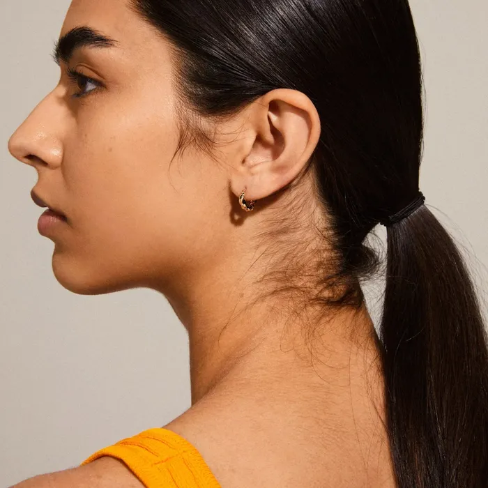 Pilgrim PreStyled Sets Taffy Micro Gold Plated Hoops