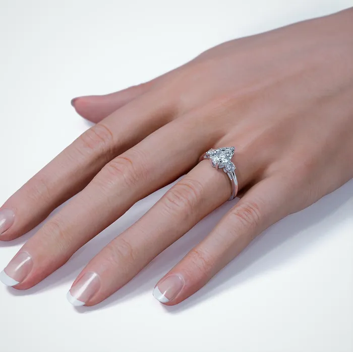 Rings FL LLC White Gold Pear Moissanite Engagement Ring White Gold Engagement Ring Pear Cut Vintage Engagement Ring Real Moissanite Engagement Ring Rings FL LLC White Gold Pear Moissanite Engagement Ring White Gold Engagement Ring Pear Cut Vintage Engagement Ring Real Moissanite Engagement Ring