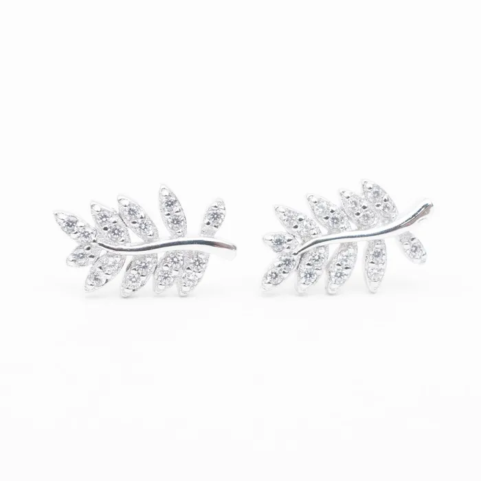 Silver Cubic Vine Studs Silver Lotus Rings