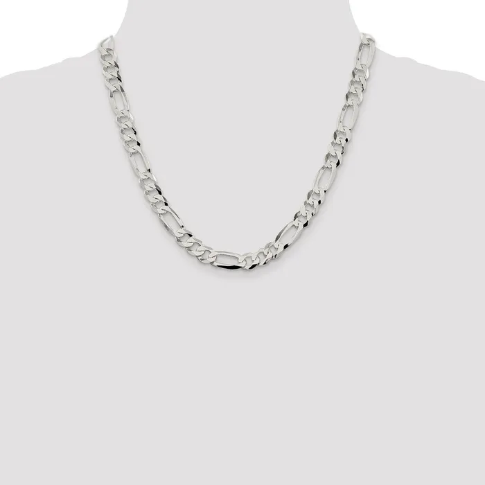 Rings Sterling Silver 85mm Lightweight Flat Figaro ChainWBCQMB22020 WB Choice Jewelry Rings Sterling Silver 85mm Lightweight Flat Figaro ChainWBCQMB22020 WB Choice Jewelry