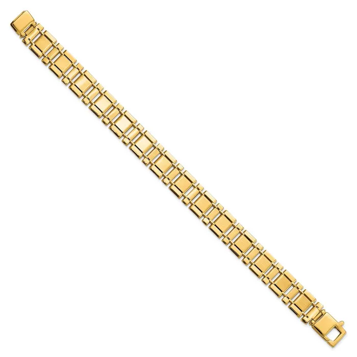 WB Choice Jewelry 14k Mens Brushed and Polished Link 85in BraceletWBCGB23385 Bracelets WB Choice Jewelry 14k Mens Brushed and Polished Link 85in BraceletWBCGB23385 Bracelets