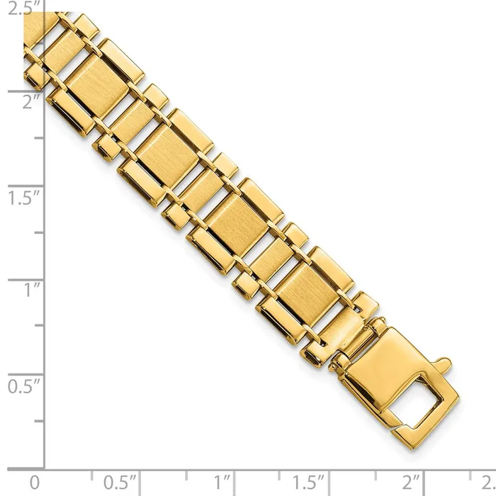 WB Choice Jewelry 14k Mens Brushed and Polished Link 85in BraceletWBCGB23385 Bracelets WB Choice Jewelry 14k Mens Brushed and Polished Link 85in BraceletWBCGB23385 Bracelets