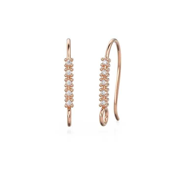 1 Diamond Set Ear Wires Finding 1645mm 21 GAUGE 14k 18k Solid Gold Brilliant Round Diamond Earring Jalvi Co Earrings 1 Diamond Set Ear Wires Finding 1645mm 21 GAUGE 14k 18k Solid Gold Brilliant Round Diamond Earring Jalvi Co Earrings