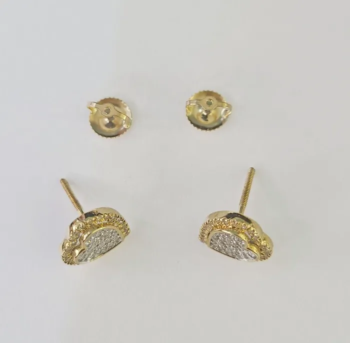 Earrings 10k Diamond Heart Earrings Pendant Charm SET Yellow Gold Gold and Diamond