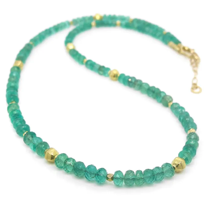 Faceted Emerald Bead Necklace Barbara Heinrich Necklaces