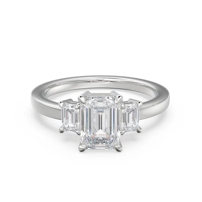GIA Emerald Cut Diamond Three Stone Engagement Ring Certified Diamond Proposal Ring Handmade Wedding Ring Certified GIA Diamond Ring Jalvi Co Rings GIA Emerald Cut Diamond Three Stone Engagement Ring Certified Diamond Proposal Ring Handmade Wedding Ring Certified GIA Diamond Ring Jalvi Co Rings