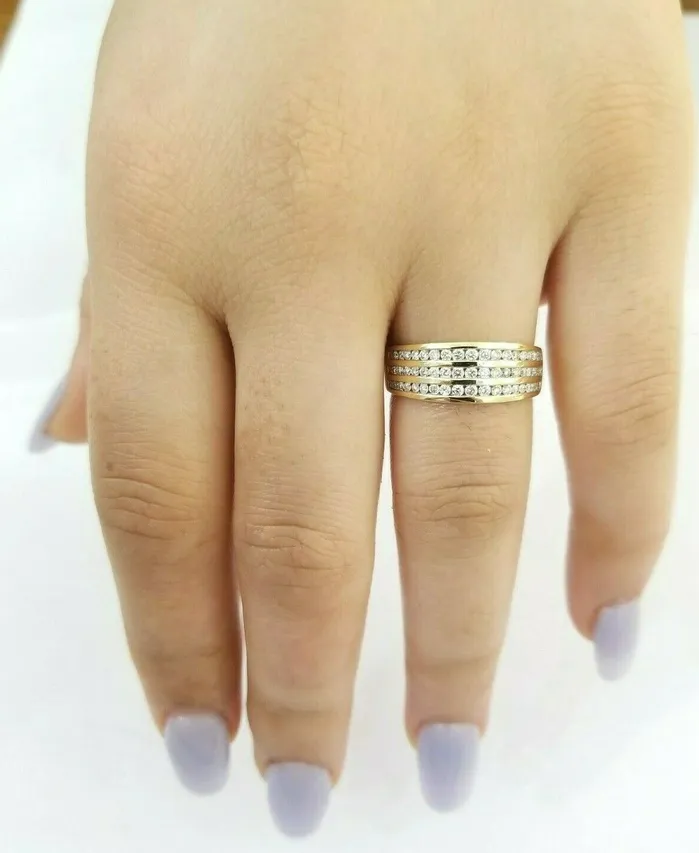 Gold and Diamond Rings Solid 14k Gold 045CT Diamonds Ladies Ring Band REAL 14 kt Yellow Gold GENUINE Gold and Diamond Rings Solid 14k Gold 045CT Diamonds Ladies Ring Band REAL 14 kt Yellow Gold GENUINE