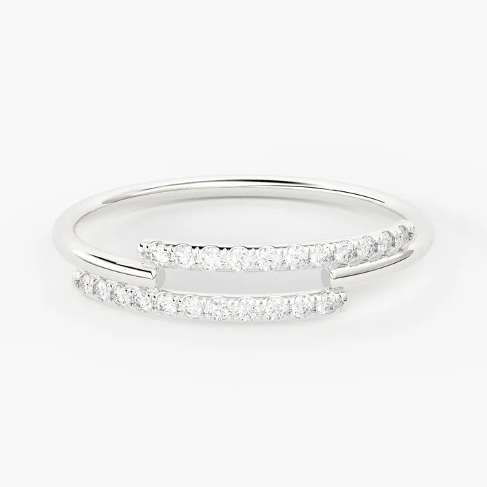Jalvi Co Diamond Ring 14k Solid Gold Diamond Pave Ring Cross Over Diamond Stackable Ring 14k White Gold Diamond Ring Rings Jalvi Co Diamond Ring 14k Solid Gold Diamond Pave Ring Cross Over Diamond Stackable Ring 14k White Gold Diamond Ring Rings