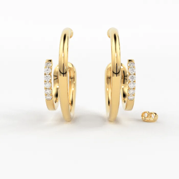 Jalvi Co Earrings Diamond Twin Hoop Earrings Diamond Huggies 14k Solid Gold Huggie Earring Big Hoop Earrings 14MM Diamond Hoop Earrings Gift For Her Jalvi Co Earrings Diamond Twin Hoop Earrings Diamond Huggies 14k Solid Gold Huggie Earring Big Hoop Earrings 14MM Diamond Hoop Earrings Gift For Her