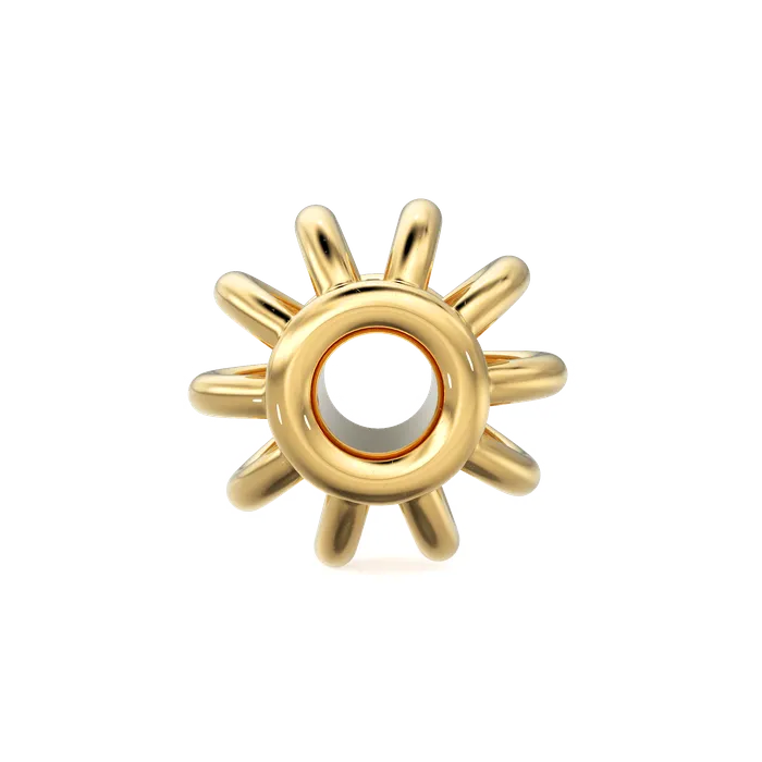 Jalvi Co PreStyled Sets 18k Solid Yellow Gold Fancy Bali Spacer Findings Bead Single piece 42mm Jalvi Co PreStyled Sets 18k Solid Yellow Gold Fancy Bali Spacer Findings Bead Single piece 42mm