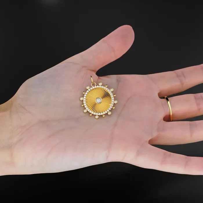 Jalvi Co PreStyled Sets Sunburst Medallion 14k 18k Solid Gold Charm Pendant Sun Gold Charm Gold Charm Finding Sunrays Solid Gold Pendant Jalvi Co PreStyled Sets Sunburst Medallion 14k 18k Solid Gold Charm Pendant Sun Gold Charm Gold Charm Finding Sunrays Solid Gold Pendant