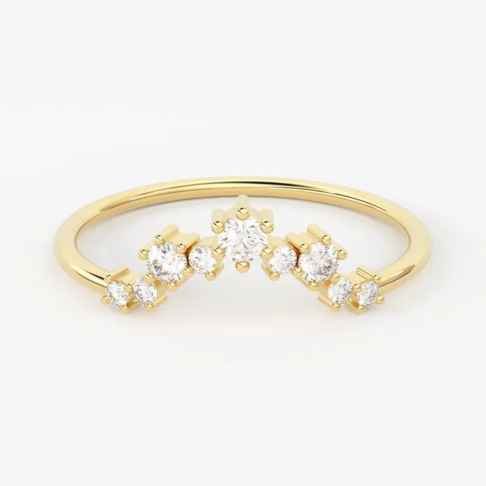 Jalvi Co Rings Brilliant Diamond Band in 14k Gold Round Diamond Ring Gold Band White Diamond Ring Genuine Diamond Wedding Band Jalvi Co Rings Brilliant Diamond Band in 14k Gold Round Diamond Ring Gold Band White Diamond Ring Genuine Diamond Wedding Band