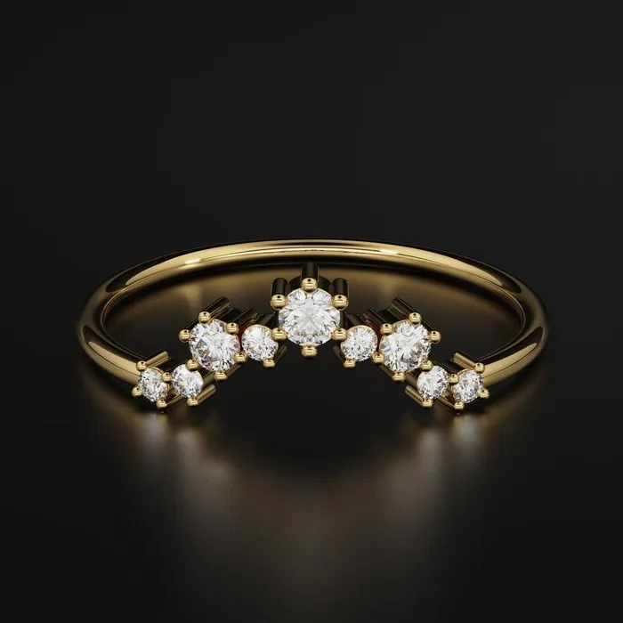 Jalvi Co Rings Brilliant Diamond Band in 14k Gold Round Diamond Ring Gold Band White Diamond Ring Genuine Diamond Wedding Band Jalvi Co Rings Brilliant Diamond Band in 14k Gold Round Diamond Ring Gold Band White Diamond Ring Genuine Diamond Wedding Band