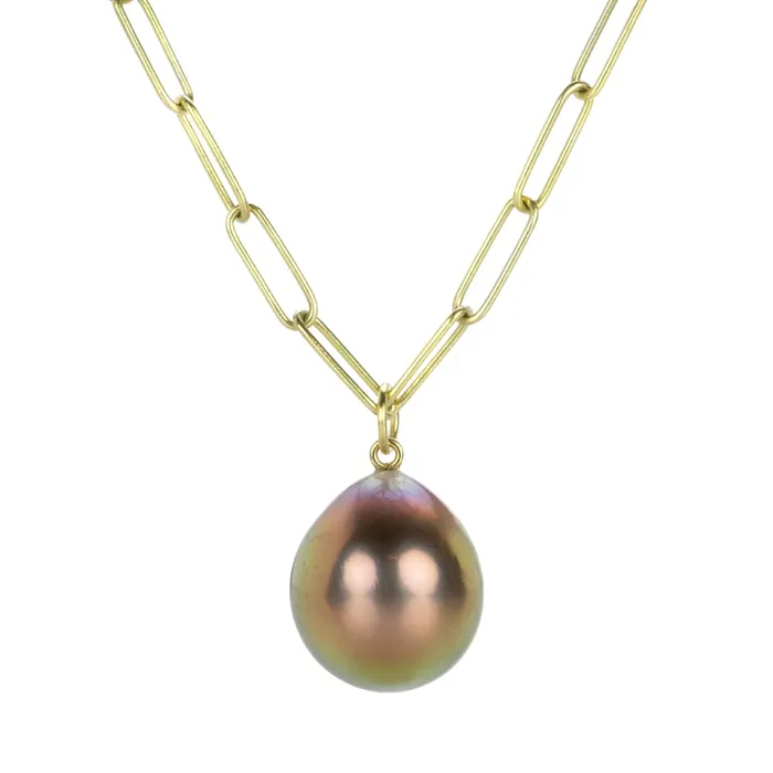 Necklaces Maria Beaulieu 18k Metallic Ombre Pearl Pendant Pendant Only