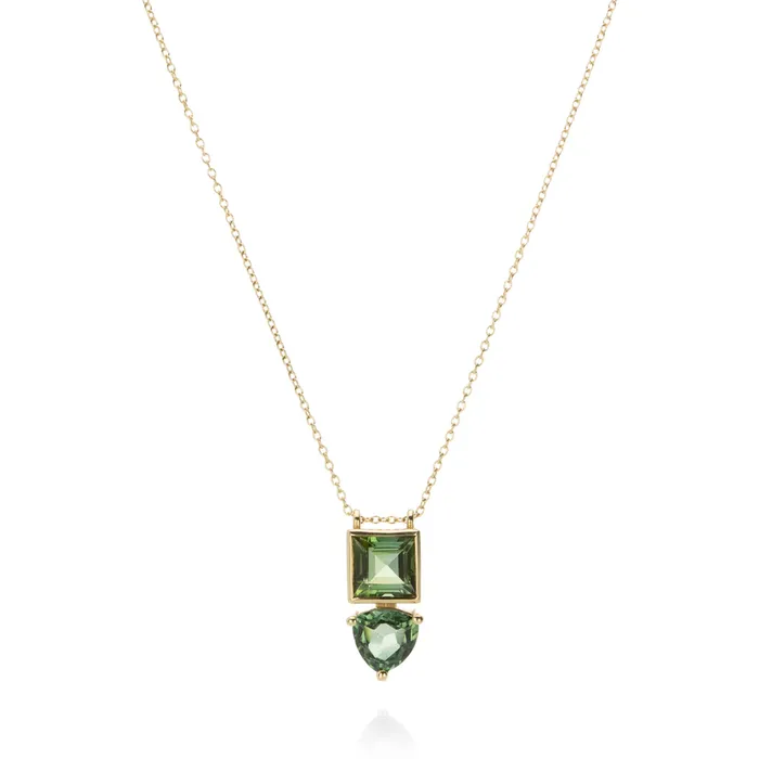 Nicole Landaw Necklaces Tourmaline Pair Necklace