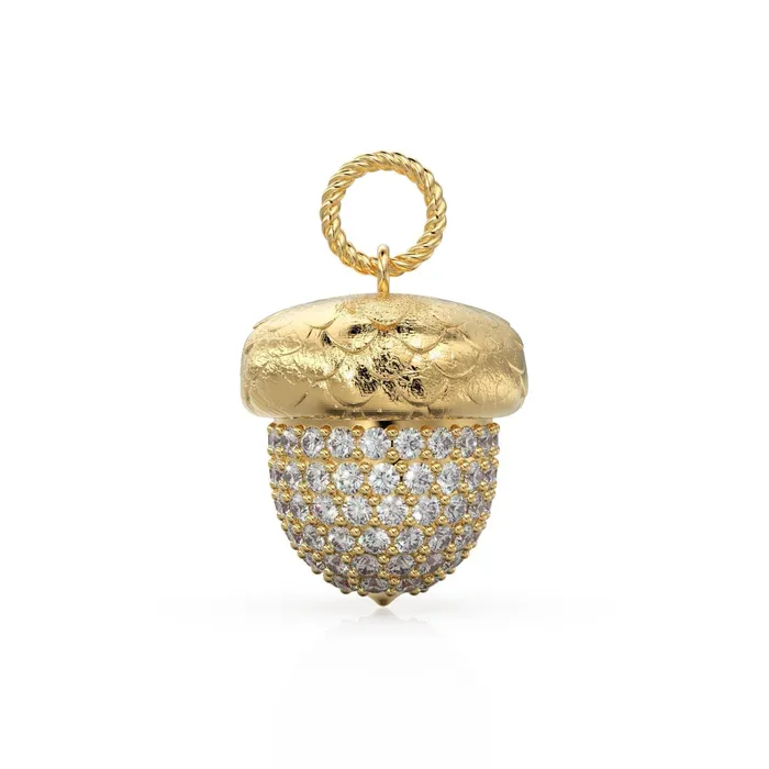 PreStyled Sets Acorn Solid Gold 18k Diamond Pendant Luxury Designer Gold Jewelry Gold Gemstone Charm Solid Gold Pendant Gift for her Jalvi Co PreStyled Sets Acorn Solid Gold 18k Diamond Pendant Luxury Designer Gold Jewelry Gold Gemstone Charm Solid Gold Pendant Gift for her Jalvi Co