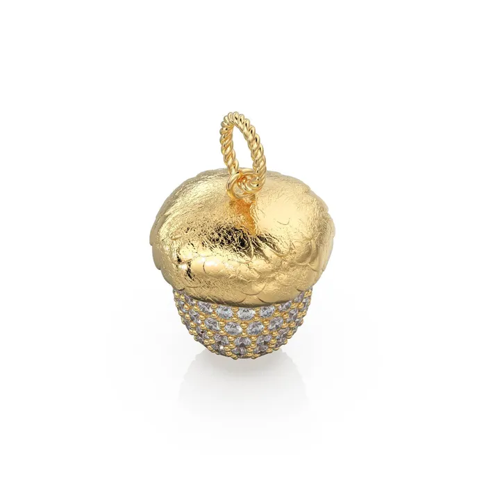 PreStyled Sets Acorn Solid Gold 18k Diamond Pendant Luxury Designer Gold Jewelry Gold Gemstone Charm Solid Gold Pendant Gift for her Jalvi Co PreStyled Sets Acorn Solid Gold 18k Diamond Pendant Luxury Designer Gold Jewelry Gold Gemstone Charm Solid Gold Pendant Gift for her Jalvi Co