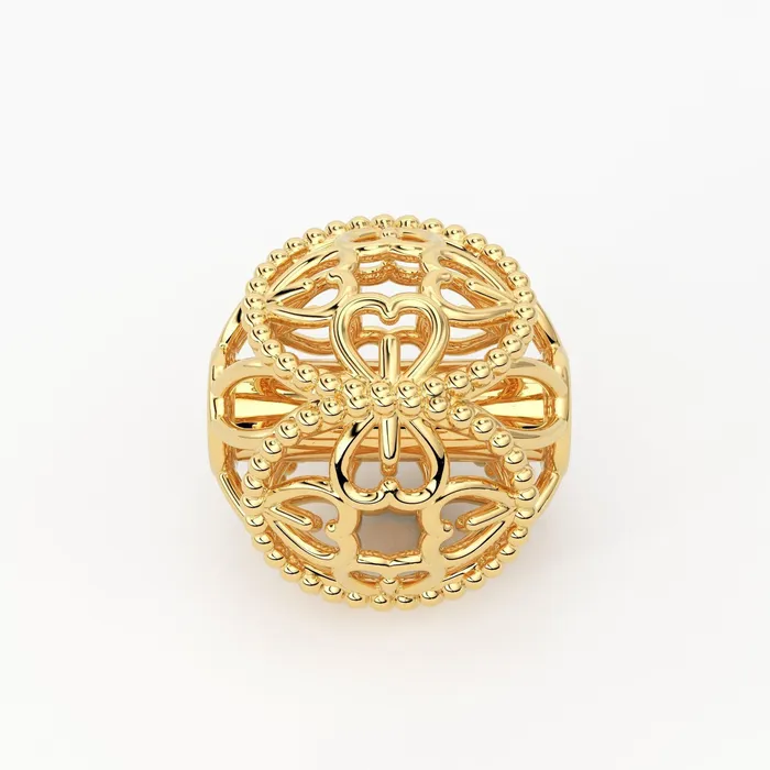 PreStyled Sets Solid Gold Handmade Heart Round Milgrain Spacer Gold Bead Finding 6mm Jalvi Co PreStyled Sets Solid Gold Handmade Heart Round Milgrain Spacer Gold Bead Finding 6mm Jalvi Co