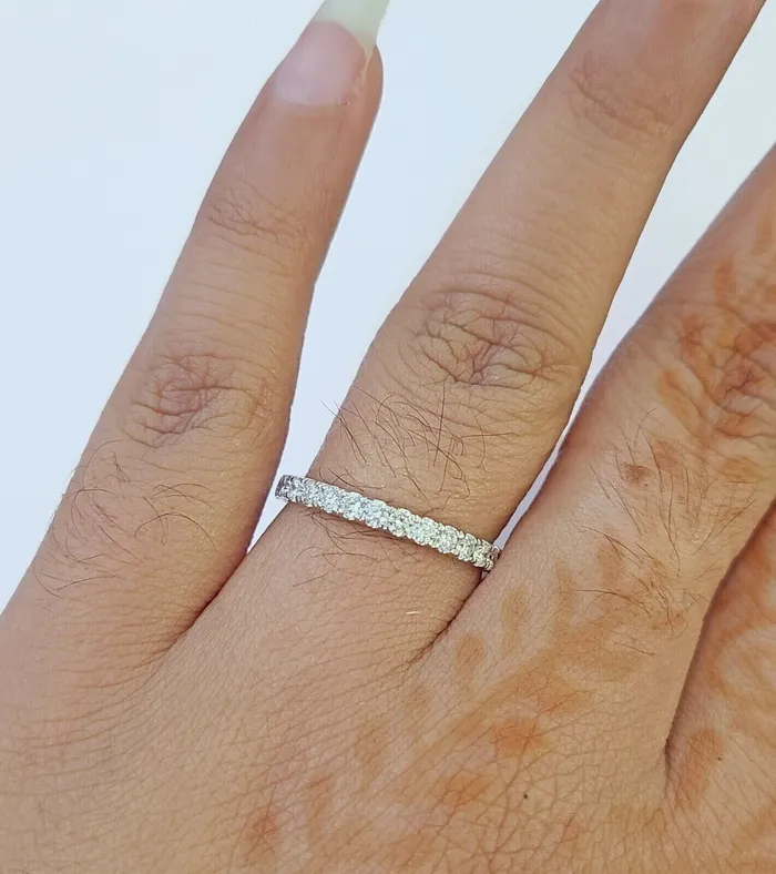 Real 14k White Gold Diamond Ladies Ring Band Set Tear drop 2CT Natural Diamond Gold and Diamond Rings