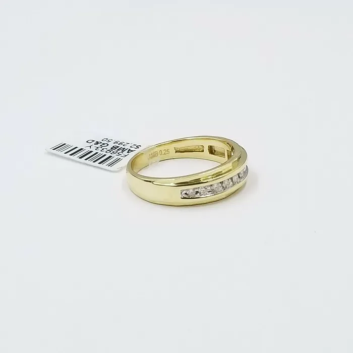 Rings Gold and Diamond 10K Yellow Gold Diamond WeddingEngagement Band Diamond Cut Ring Mens