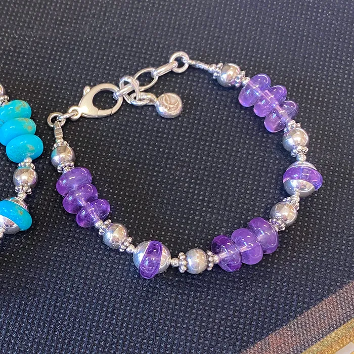 Amethyst Sterling Silver Bracelet Elisa Ilana Bracelets Amethyst Sterling Silver Bracelet Elisa Ilana Bracelets