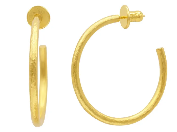 GG GOLD CLS Earrings GURHAN Hoopla Gold Hoop Earrings 35mm Round
