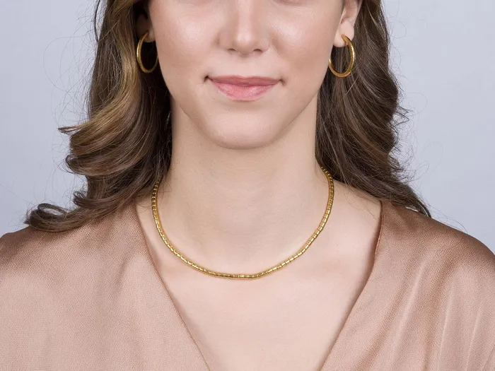 GG GOLD CLS Earrings GURHAN Hoopla Gold Hoop Earrings 35mm Round