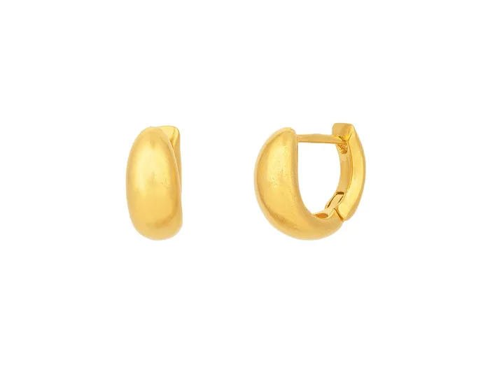 GG GOLD CLS Earrings GURHAN Hoopla Gold Huggie Hoop Earrings Small Smooth Rounded GG GOLD CLS Earrings GURHAN Hoopla Gold Huggie Hoop Earrings Small Smooth Rounded