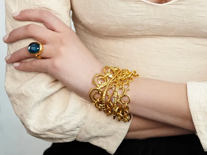 GG GOLD TRAD Bracelets GURHAN Hoopla Gold Chain Link Bracelet Chunky Mixed Round Links GG GOLD TRAD Bracelets GURHAN Hoopla Gold Chain Link Bracelet Chunky Mixed Round Links