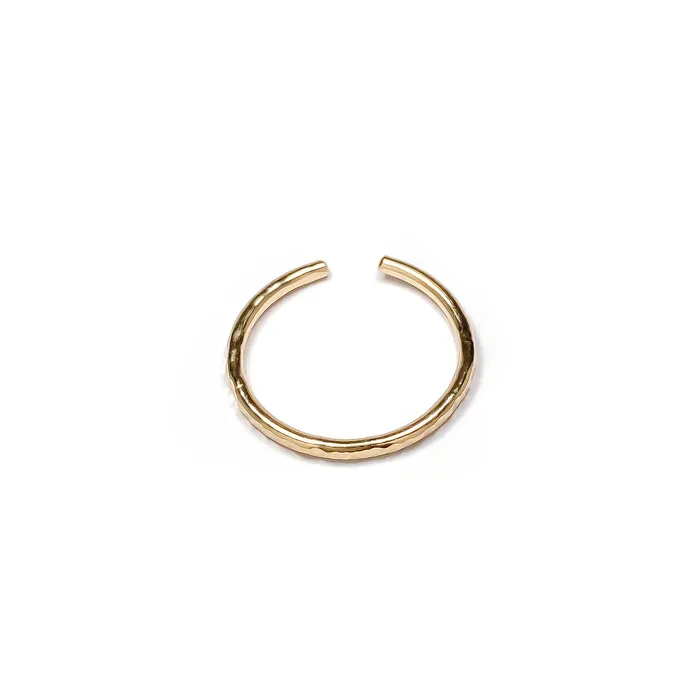 Hoops By Hand Cross Hammered Toe Ring 14K Gold Filled Rings Hoops By Hand Cross Hammered Toe Ring 14K Gold Filled Rings
