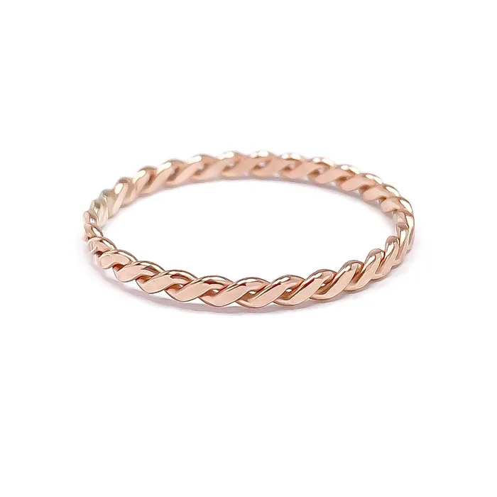 Hoops By Hand Rose Gold Stacking Ring Set 14K Rose Gold Filled Rings Hoops By Hand Rose Gold Stacking Ring Set 14K Rose Gold Filled Rings