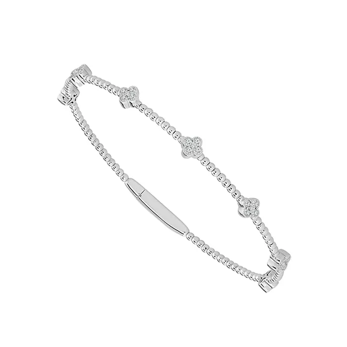 IDD USA LLC PreStyled Sets 14K Gold 38 CT Diamond Station Bangle