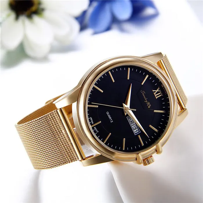 sparklingselections Bracelets New Luxury Men Stainless Steel Business Gold Watch sparklingselections Bracelets New Luxury Men Stainless Steel Business Gold Watch