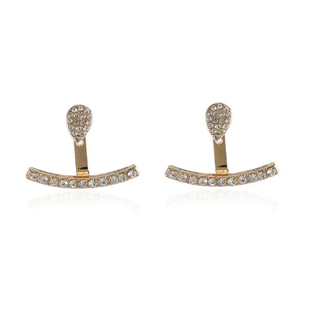 sparklingselections New Simple Heart Round Piercing Ear Cuff Stud Earring Earrings sparklingselections New Simple Heart Round Piercing Ear Cuff Stud Earring Earrings