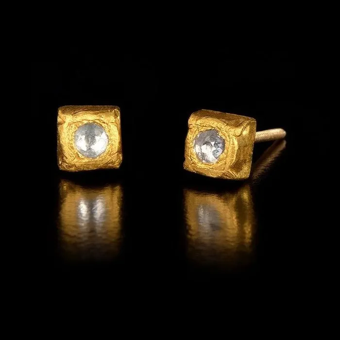 Square Rosecut Diamond Studs Gzahav Earrings